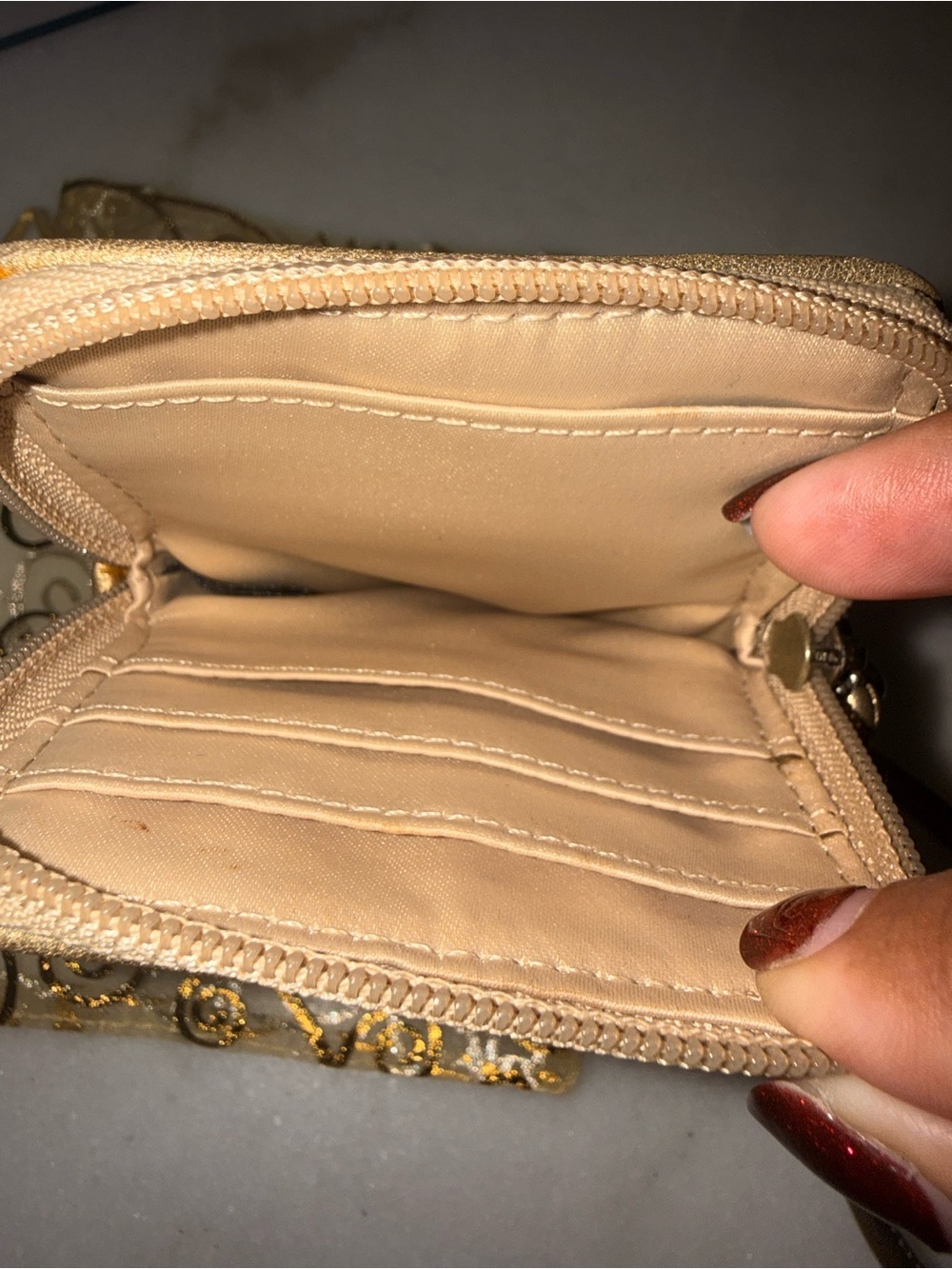 Coach Poppy Chan Goldy Wristlet - Gold/Tan - Picture 6 of 6